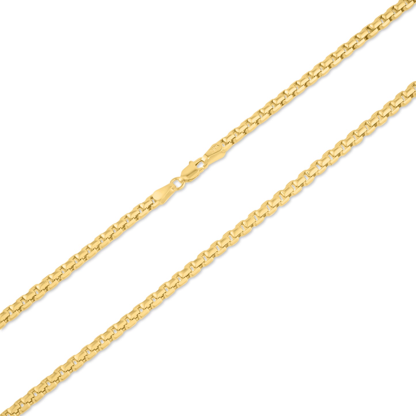 14K Gold- Hollow Box Chain (Yellow Gold)