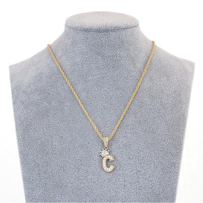 Crown Necklace in 14K Gold with CZ