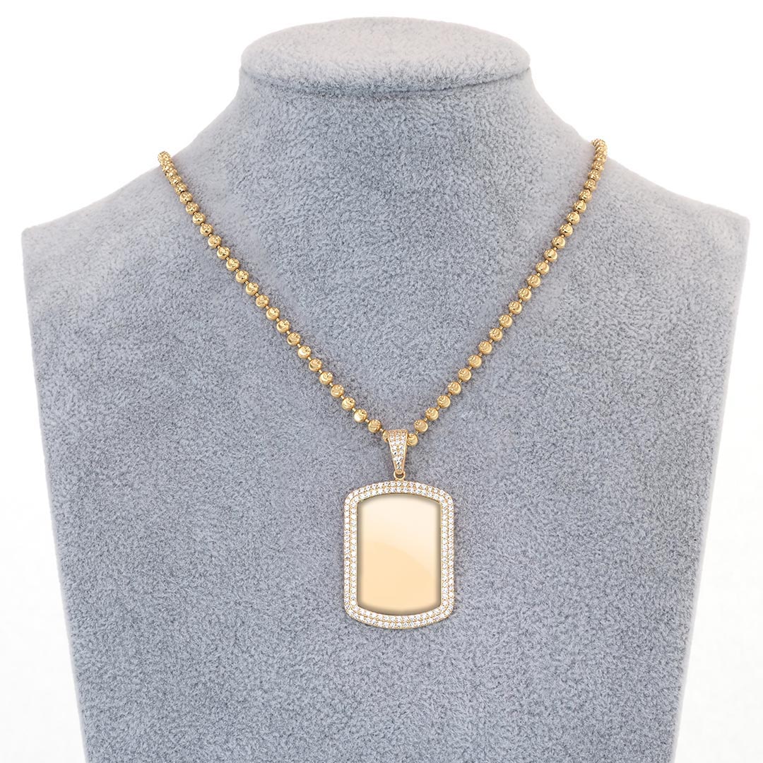 Customizable 14K Gold Chain and Pendant Set