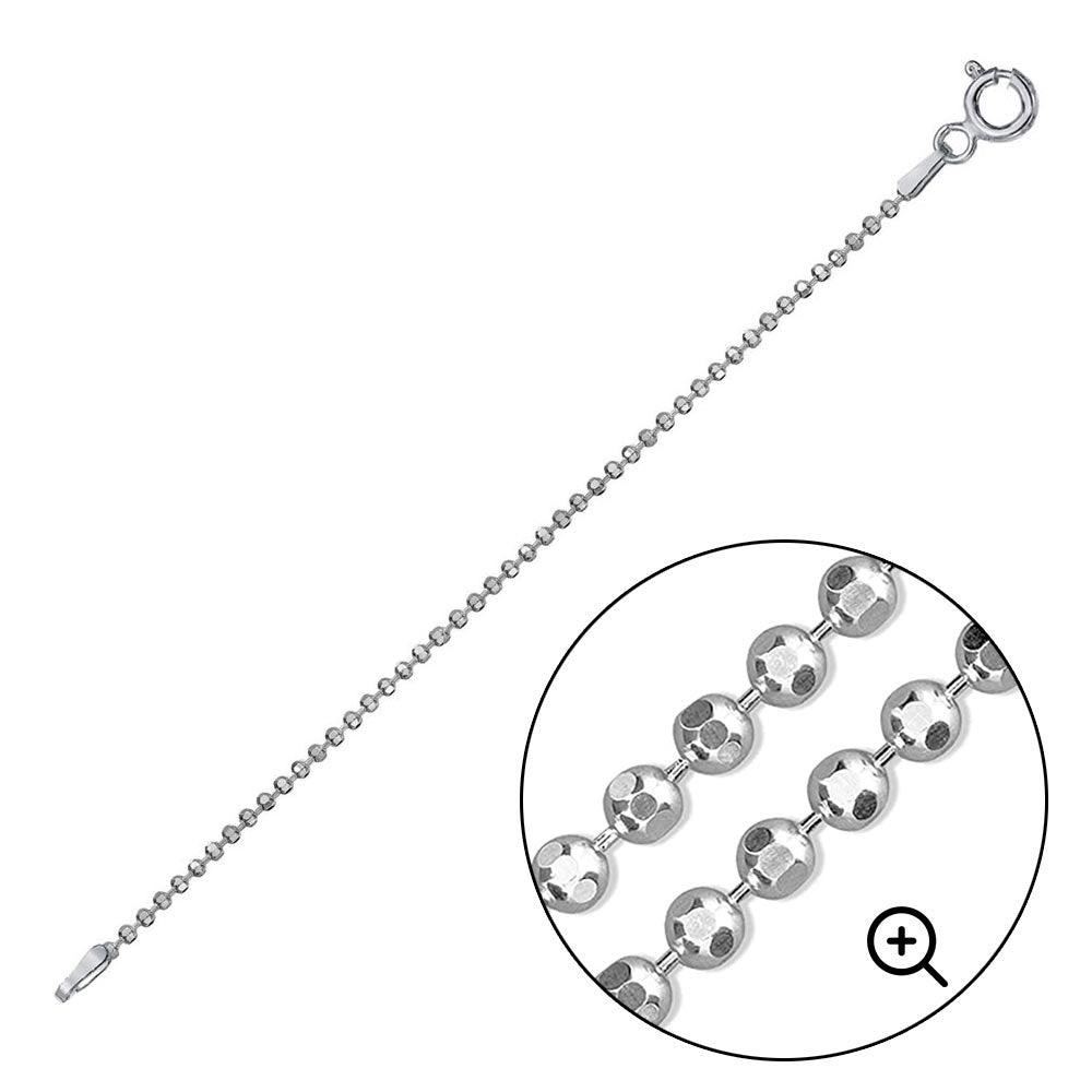 Diamond Cut Bead 120 Chains or Bracelet 1.2mm - CH501 SPI