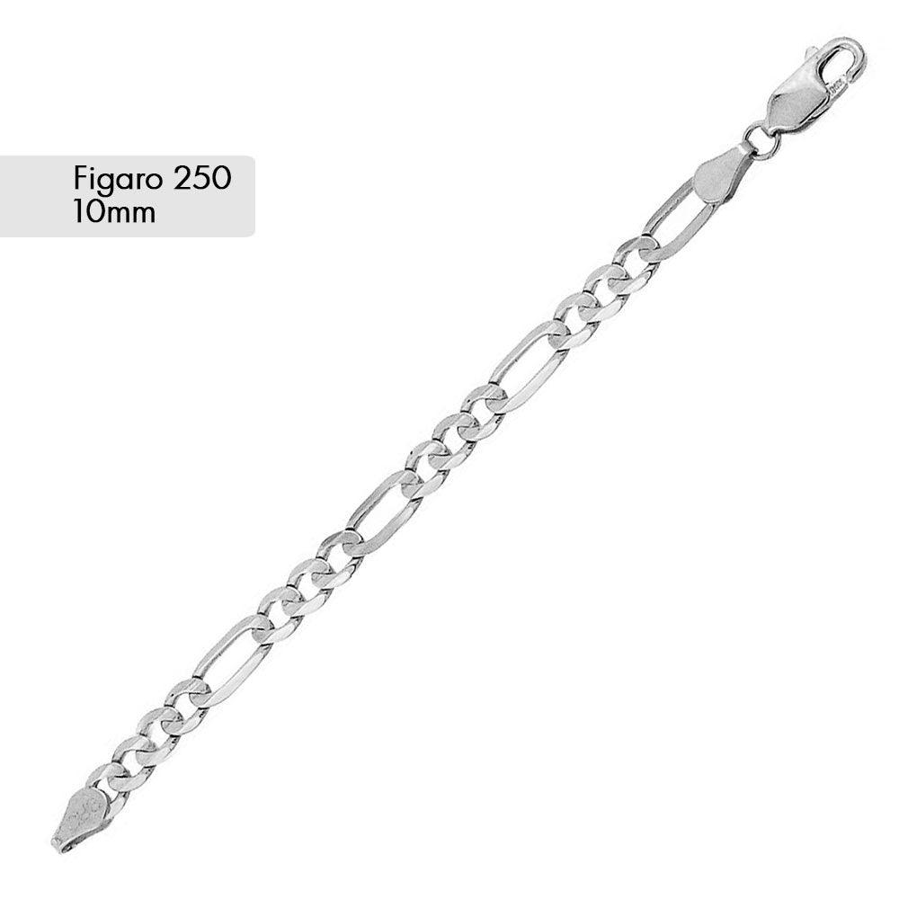 Figaro 250 Chain or Bracelet 10mm - CH610 SPI
