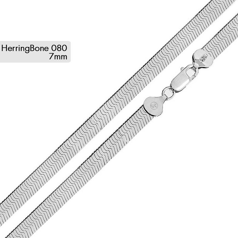 Herring Bone 080 Chain or Bracelet 6.8mm - CH815 SPI