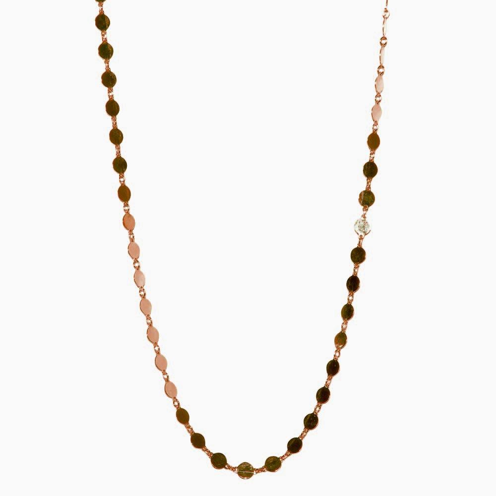 Rose Gold Plated 925 Sterling Silver Flat Circle Necklace - ECN00024RGP SPI