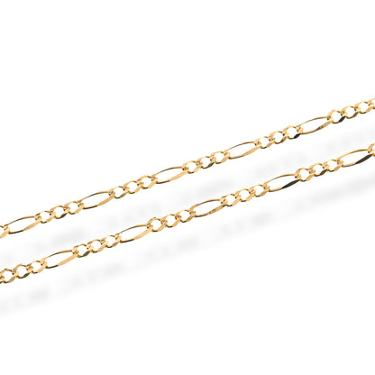 Exquisite 14K Gold Figaro Chain
