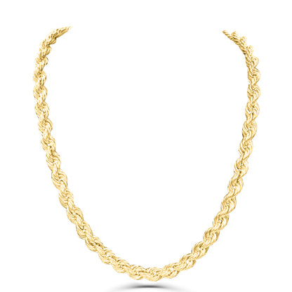 10K Gold- Solid Rope Chain (Yellow Gold)