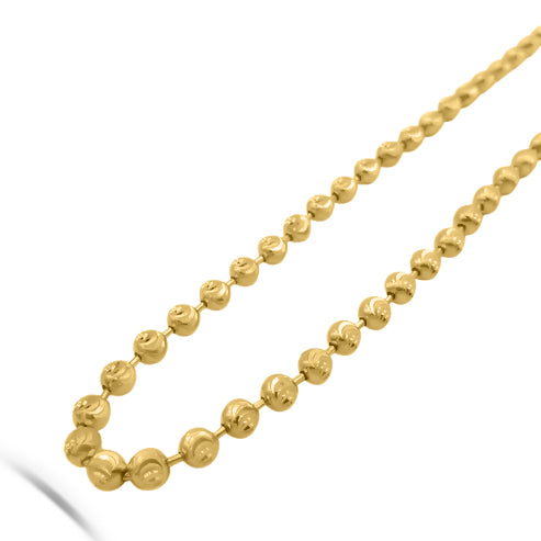 14K Gold- Moon Cut Chain (Yellow Gold)