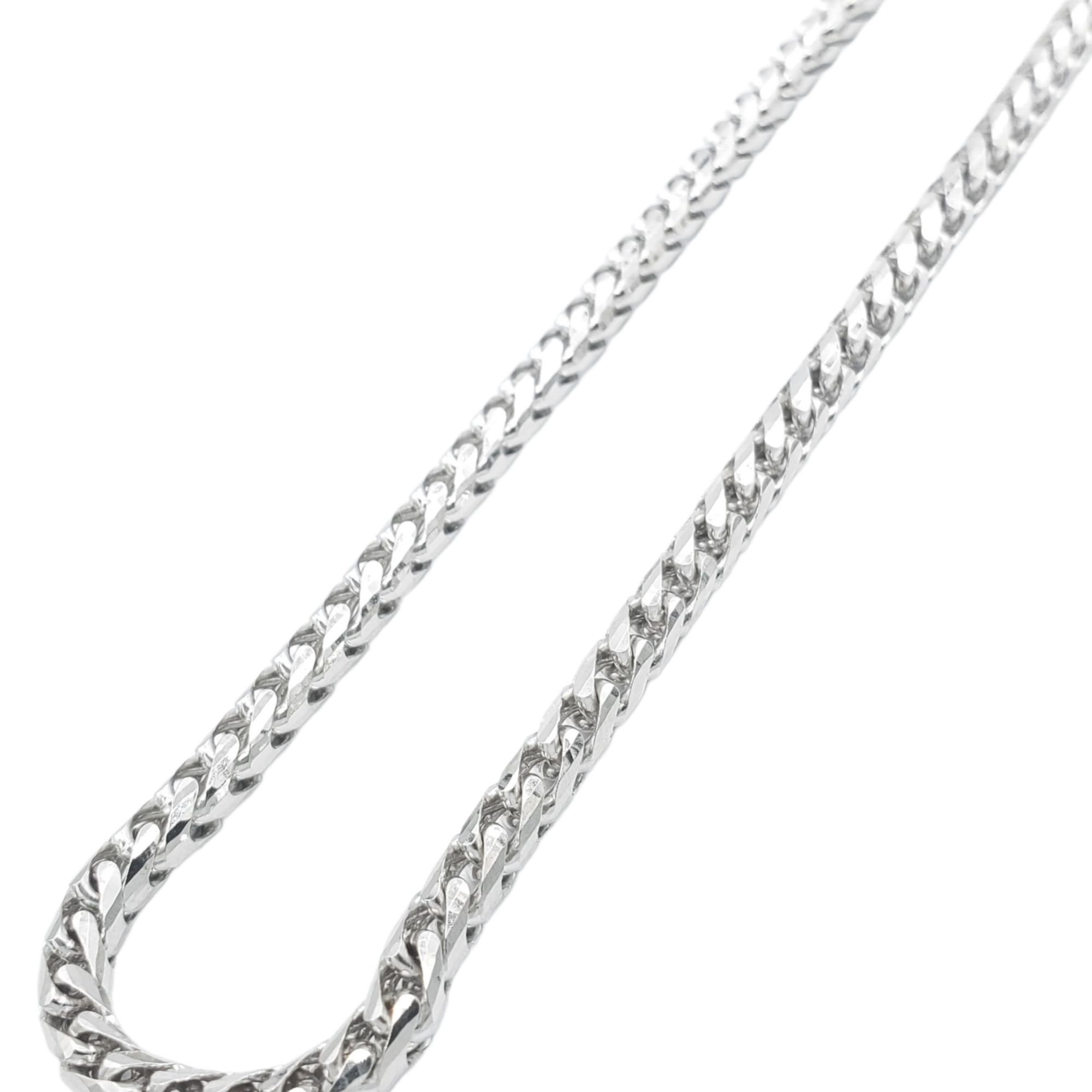 10K Gold- Solid Franco Chain (White Gold) Fantastic NYC