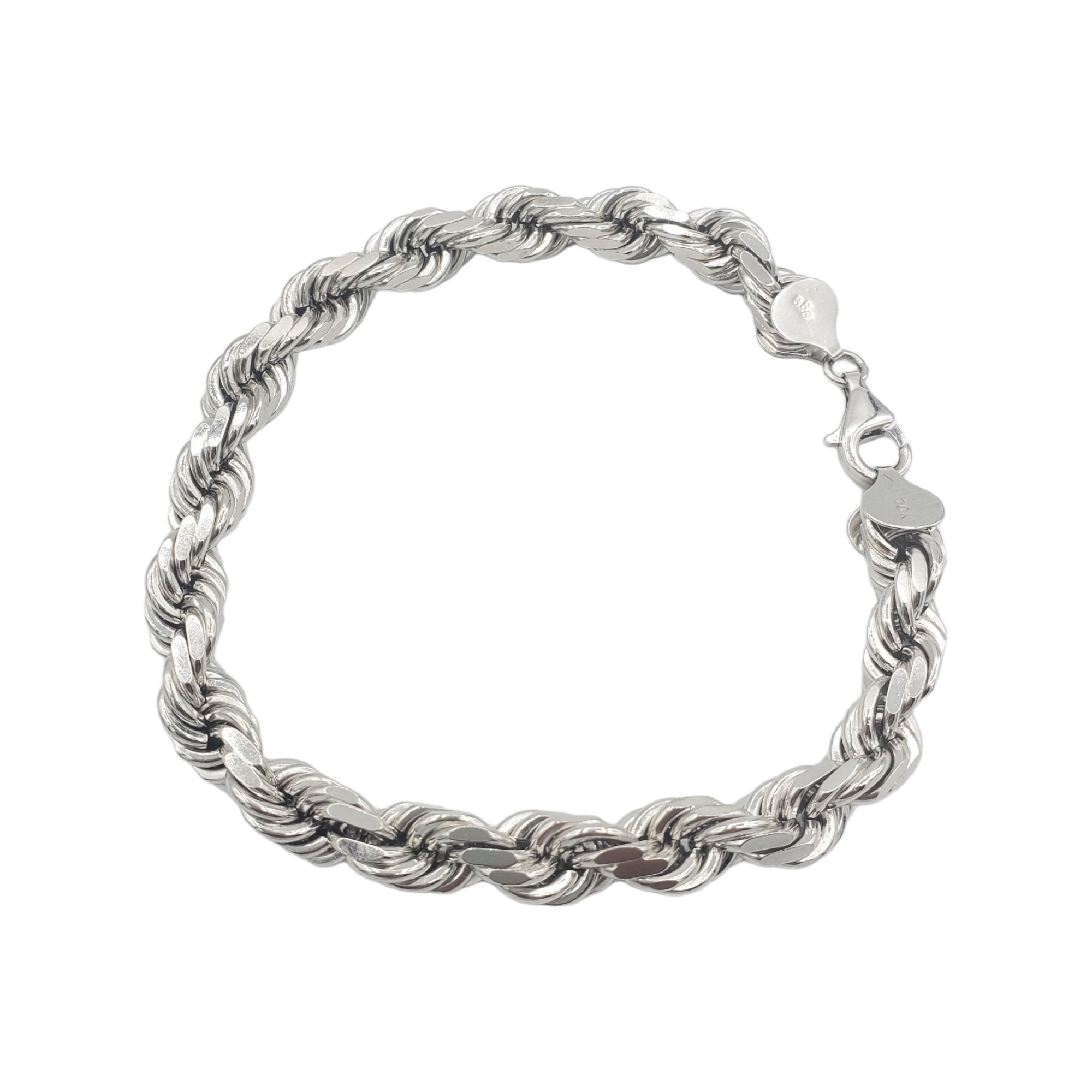 10K White Gold- Solid Rope Bracelets Fantastic NYC