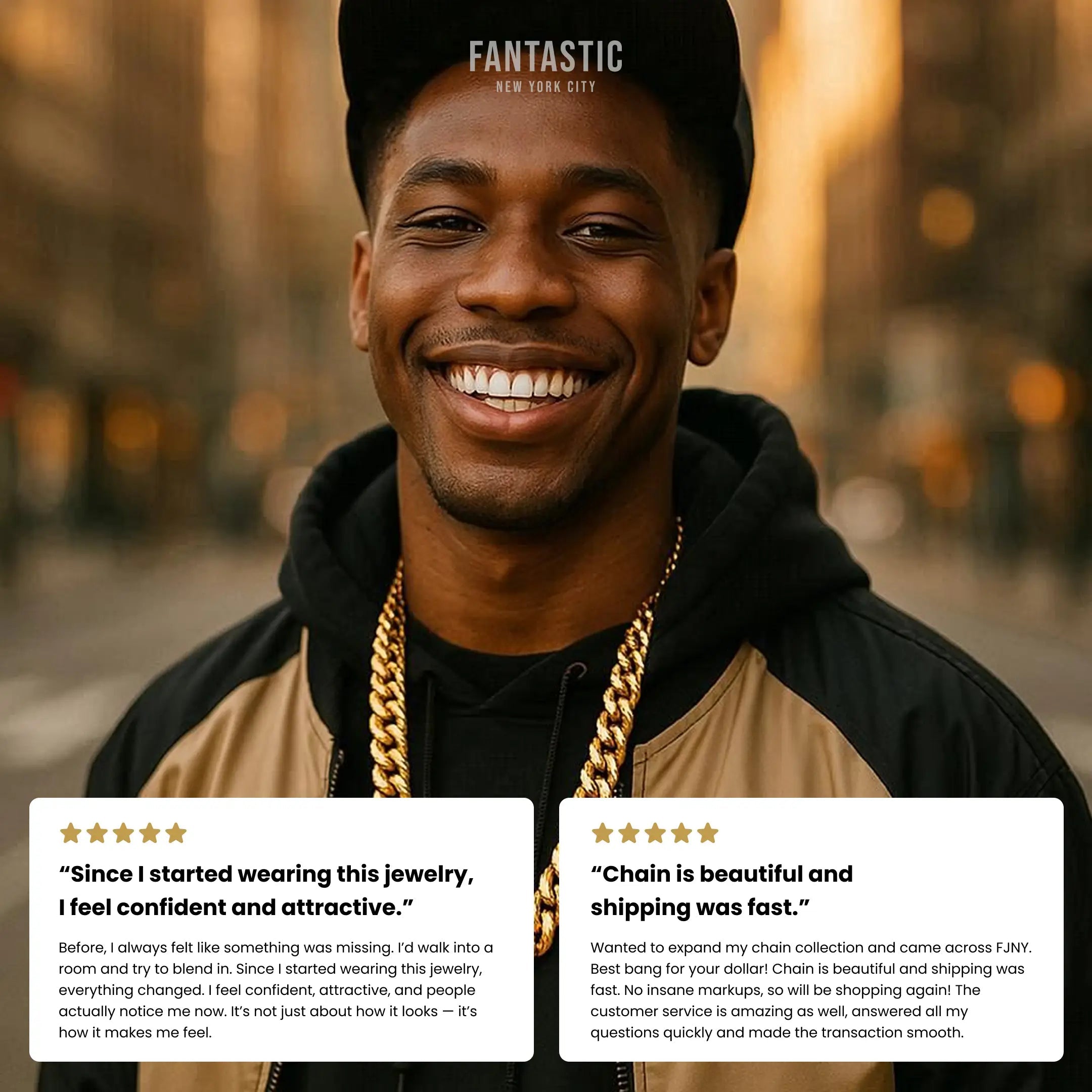 10K Gold- Hollow Figaro Chain Fantastic NYC