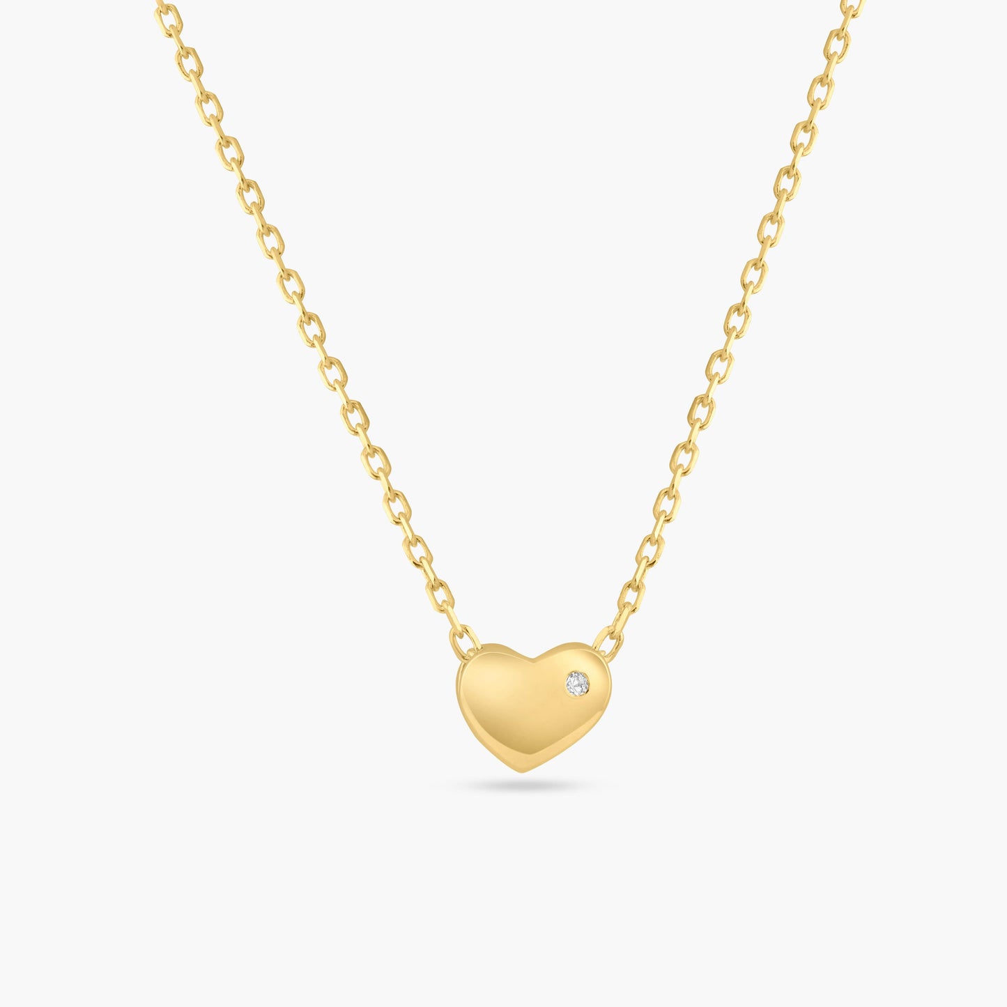 Gold Plated 925 Sterling Silver Small Heart with Stone Necklace - STP01542GP SPI