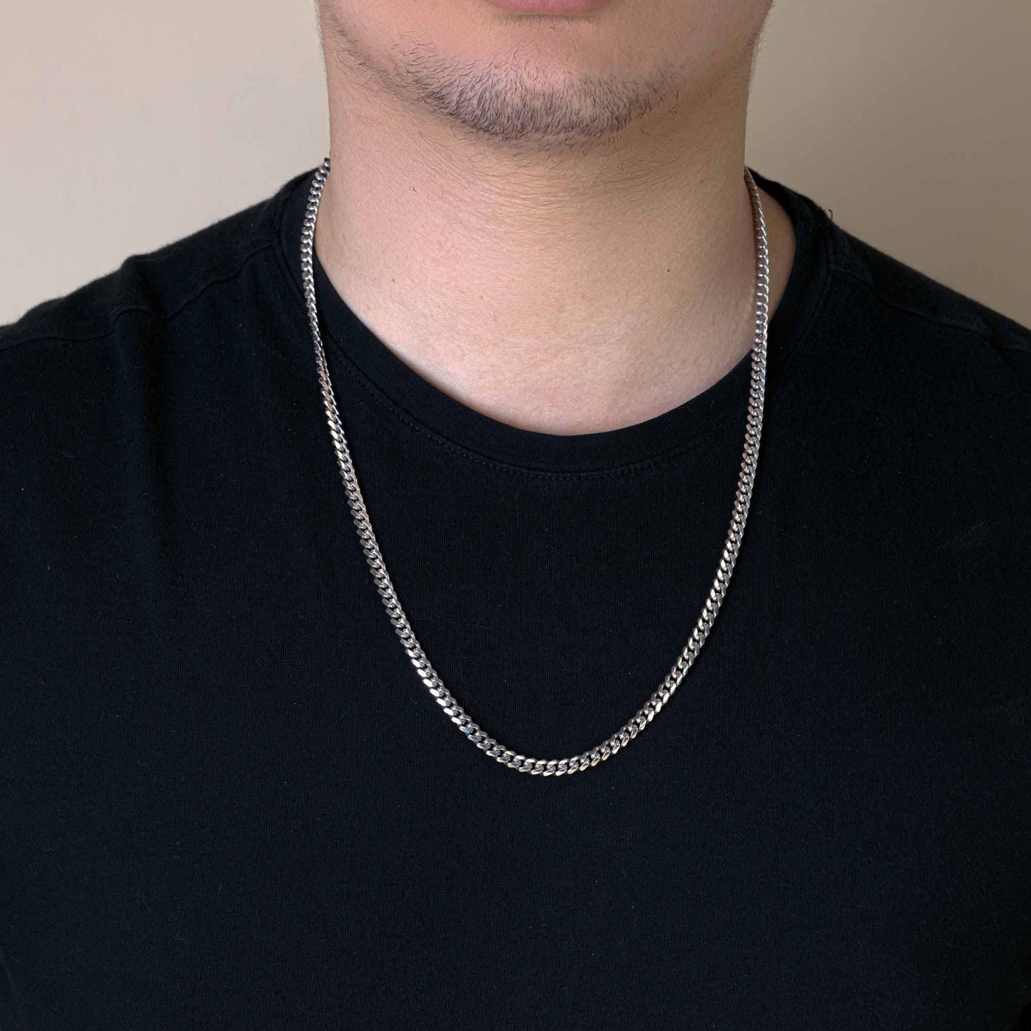 Rhodium Plated 925 Sterling Silver Miami Cuban 150 Chain or Bracelet Link 4.9mm - CH315 RH SPI