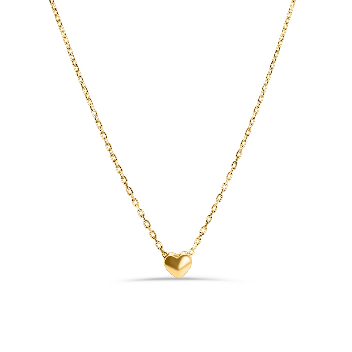 Gold Plated 925 Sterling Silver Small Heart Necklace - STP01543GP Fantastic Jewelry NYC