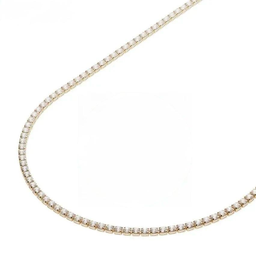 Tennis Chain | 14K Gold With Cz Fantastic Jewelry NYC