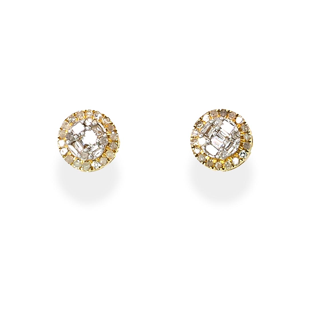 Diamond Stud Earrings in 10K Gold