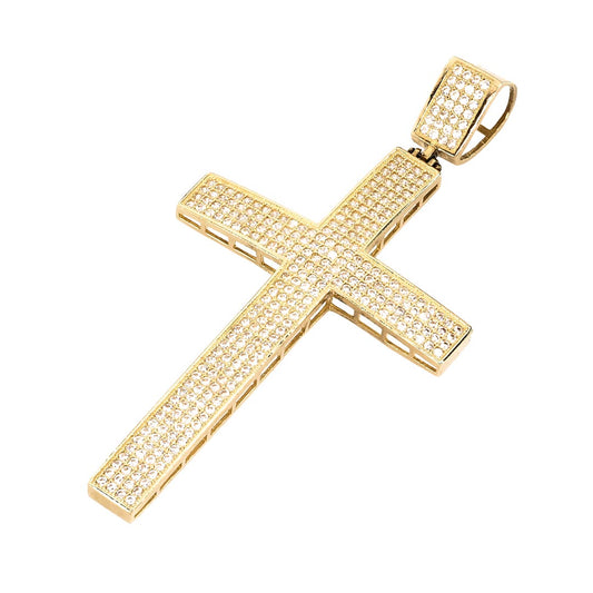 Hip-Hop Big Cross Pendant Necklace
