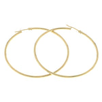 Round Hoop Earrings | 14K Gold