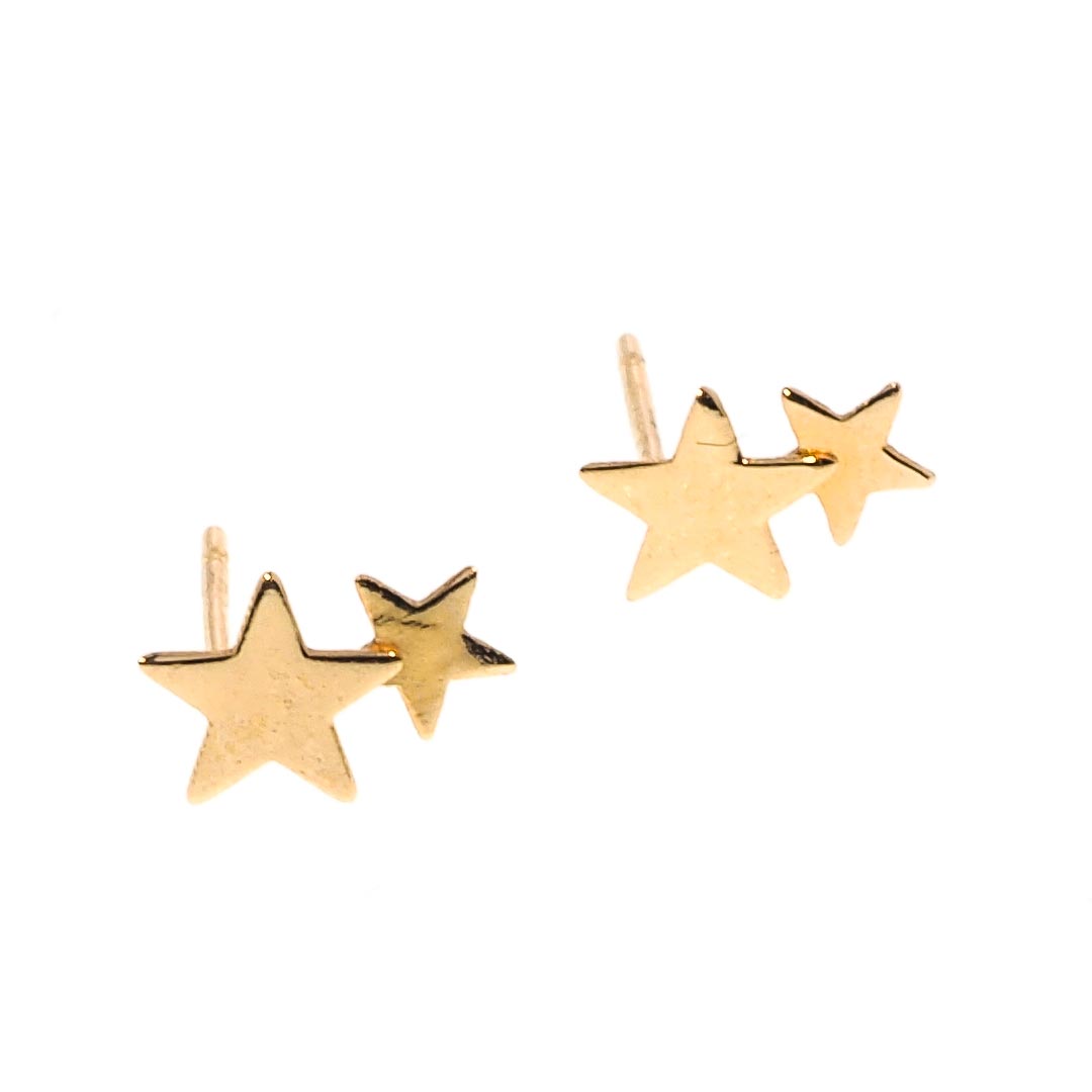 Double Star Stud Earrings