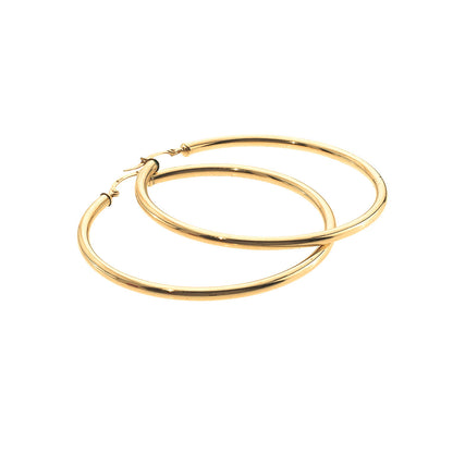 Round Hoop Earrings | Ladies | 14K Gold - Fantastic Jewelry NYC