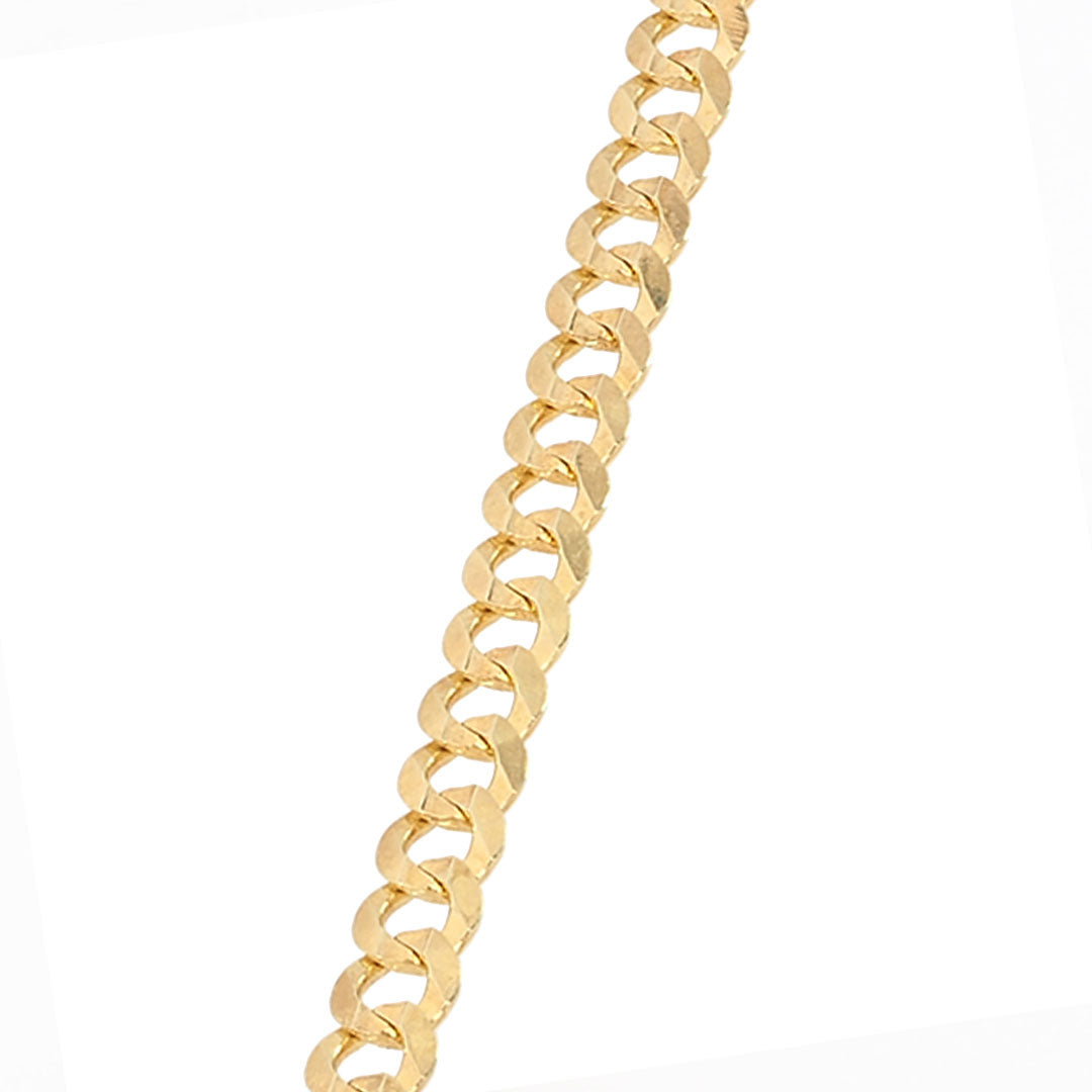 Cuban Link Anklet Bracelet in 14K Gold