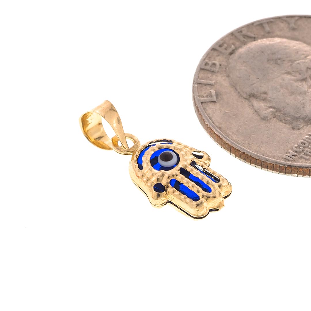 Mini Hamsa Pendant | 14K Gold - Fantastic Jewelry NYC