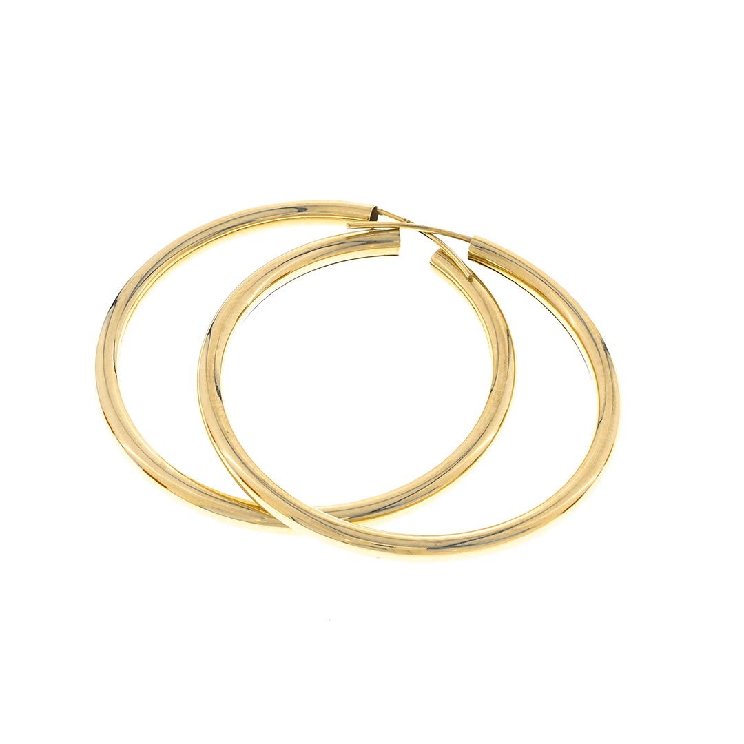 Round Endless Hoop Earrings | Kids Ladies Child | 14K Gold - Fantastic Jewelry NYC