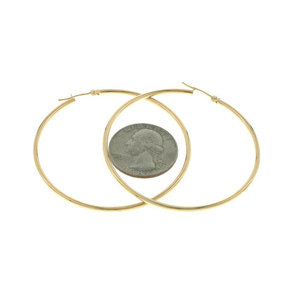 Round Hoop Earrings | 14K Gold - Fantastic Jewelry NYC