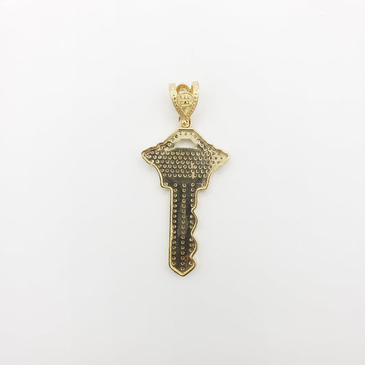 14K Gold- Triangle Head Key Pendant