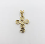 14K Gold- Hexagon Cross Pendant