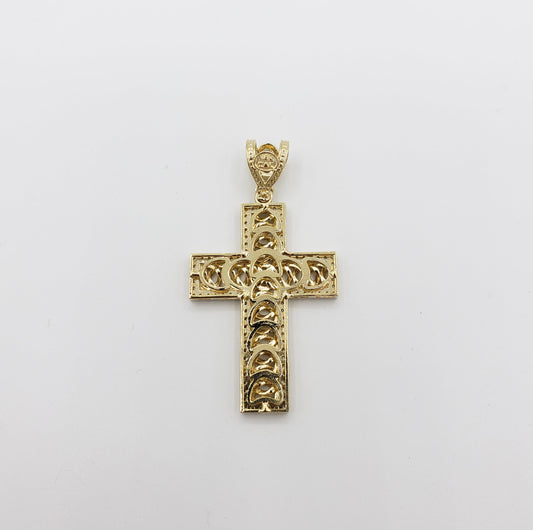 14K Gold- Braided Cross Pendant