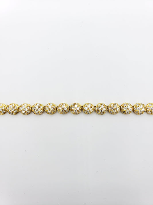 14K Yellow Gold- Diamond DC Chain