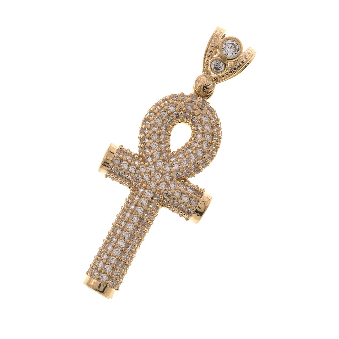 ICED Out Egyptian ANKH Cross Pendant