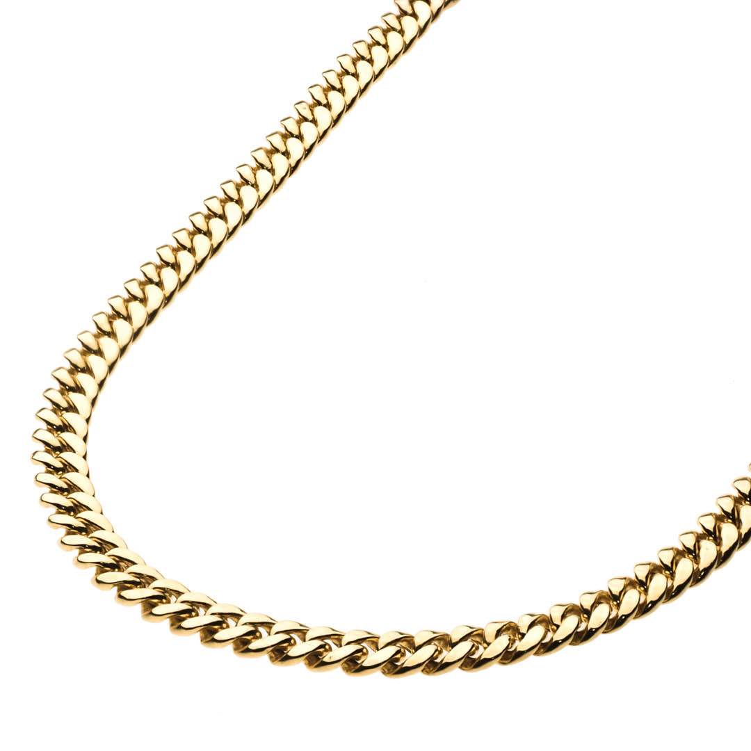 Miami Cuban Link Semi-Solid Choker 14K Gold With Cz Iced Box