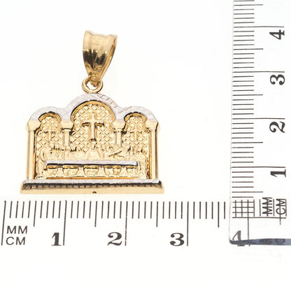 Square The Last Supper Pendant | 14K Gold - Fantastic Jewelry NYC