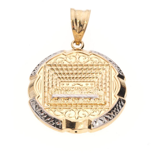 Rounded The Last Supper Pendant | 14K Gold With Cz - Fantastic Jewelry NYC