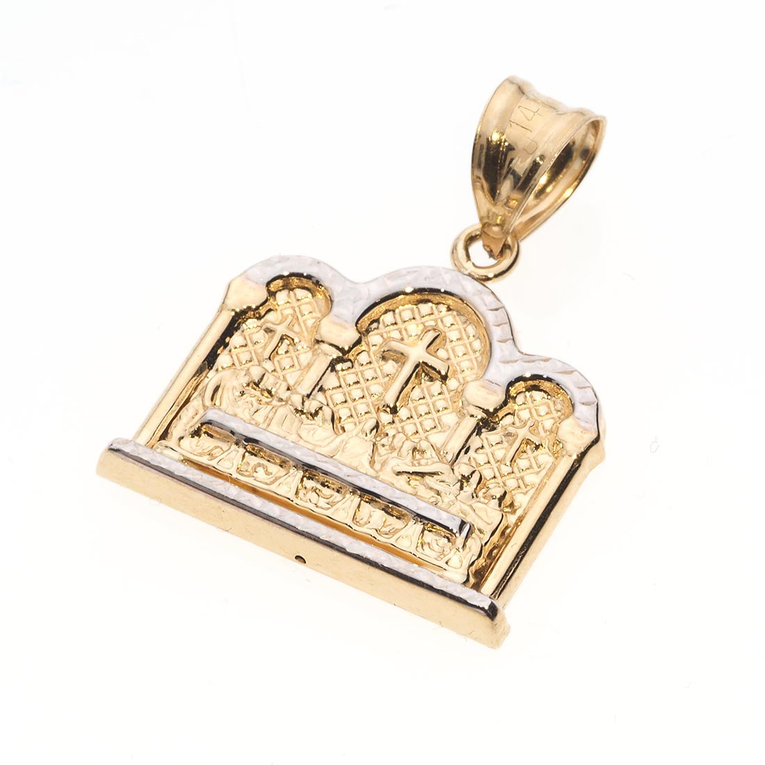 Square The Last Supper Pendant | 14K Gold - Fantastic Jewelry NYC