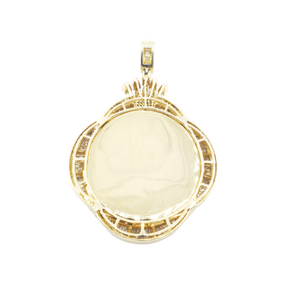 14k Crown Baguette Diamond Crown Picture Pendant With 3.02 Carats Of Diamonds #22138