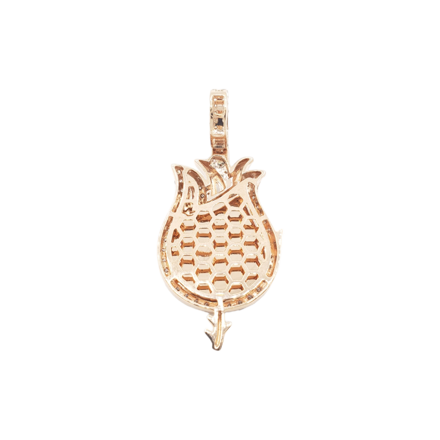 14k Flame Diamond Picture Pendant With 1.95 Carats Of Diamonds #20020