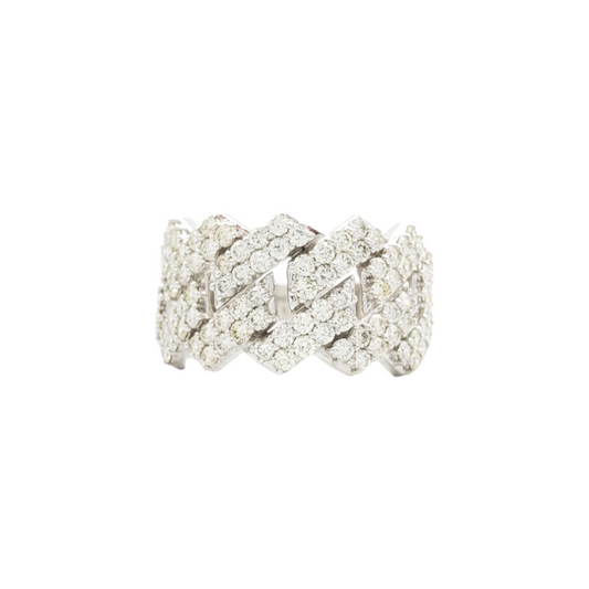 14k Cuban Diamond Ring With 2.53 Carats Of Diamonds #16677