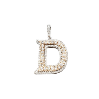 14k Gold Diamond Initial Pendant