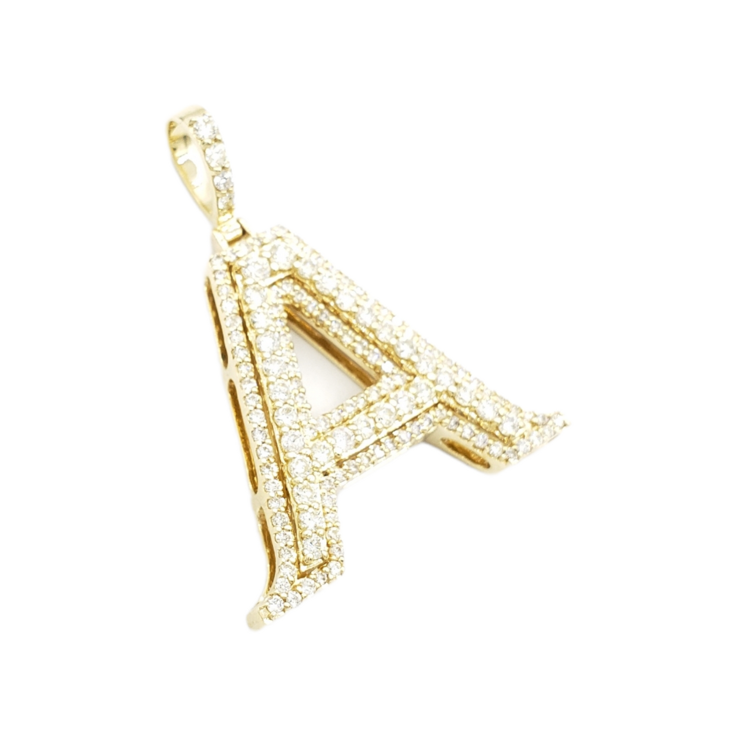 14k Gold Diamond Initial Pendant