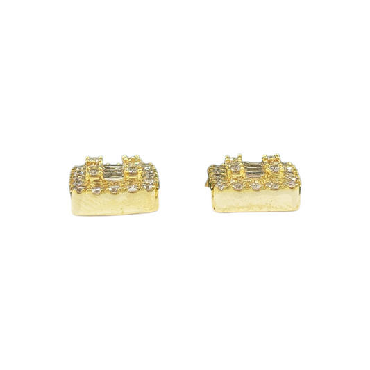 14k Gold Diamond Earrings #22090