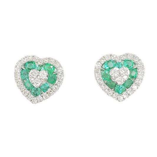 14k Gold Heart Earrings #26542