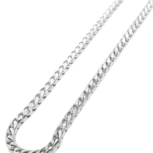14K Gold- Solid Franco Chain (White Gold)