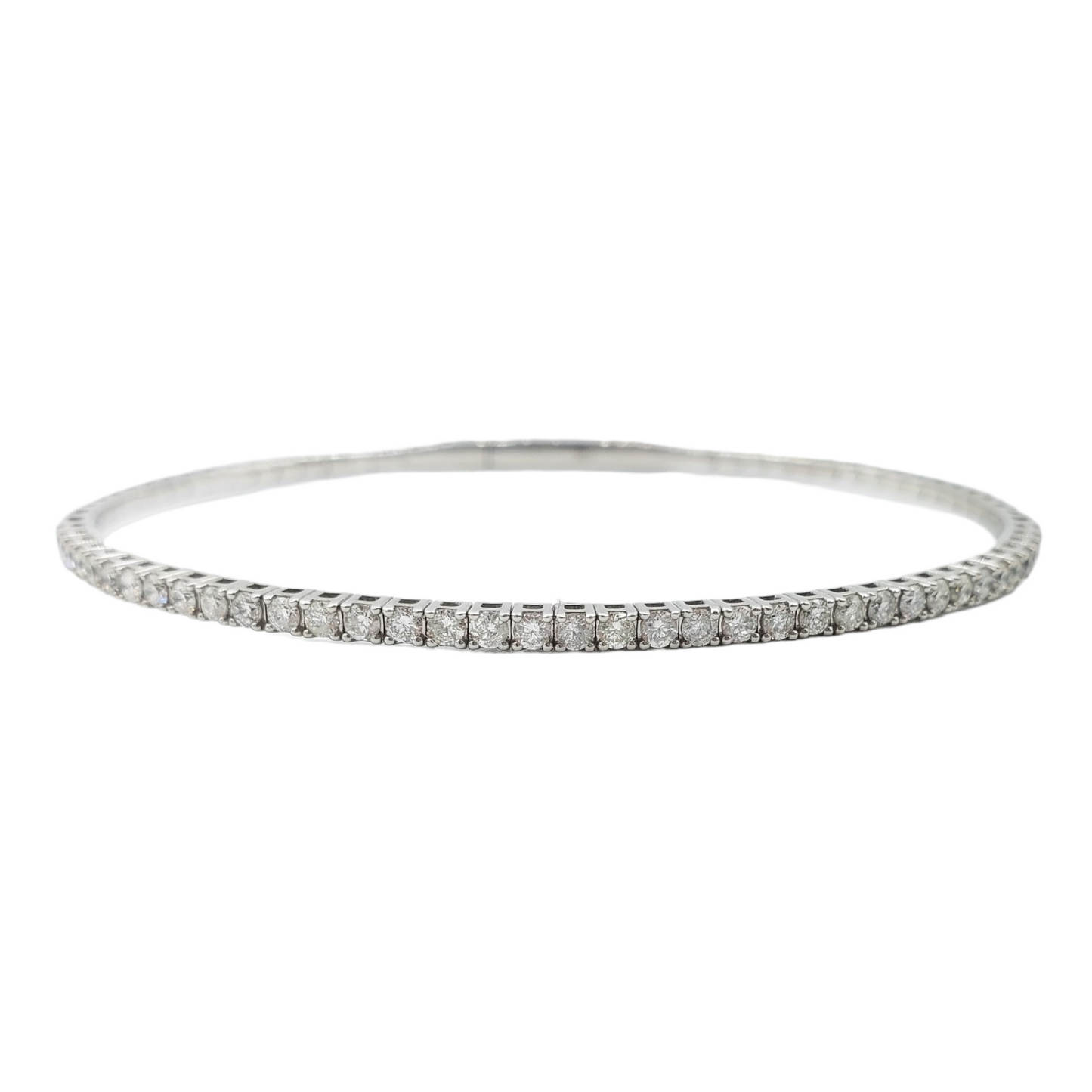 14k Diamond Tennis Flexi Bangle Bracelet #25542