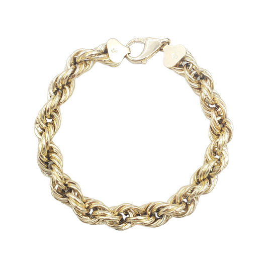14K Gold- Hollow Rope Bracelet