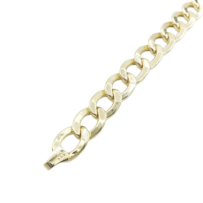 14K Yellow Gold - Hollow Curb Bracelet
