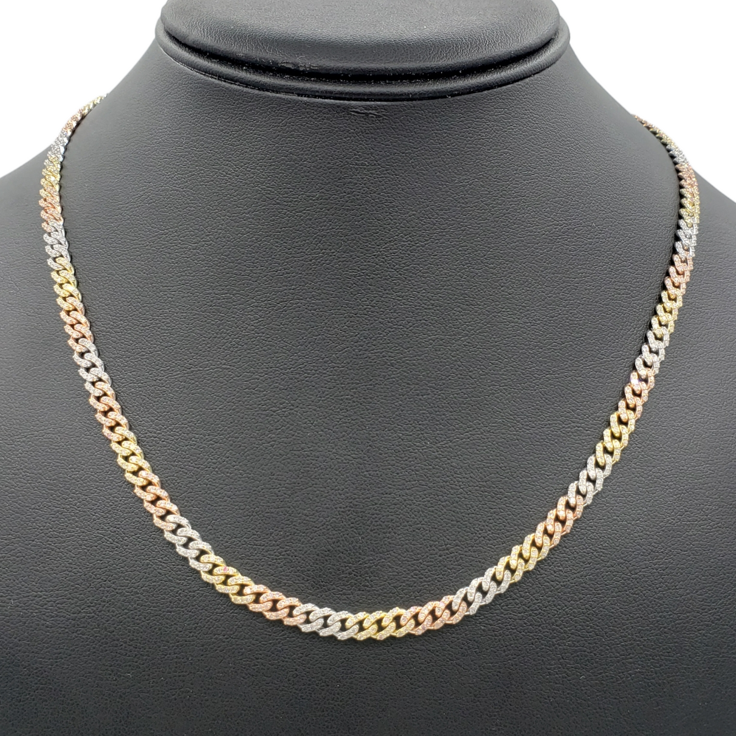 10K Gold- Iced Out Diamond Miami Cuban Chains (5mm)