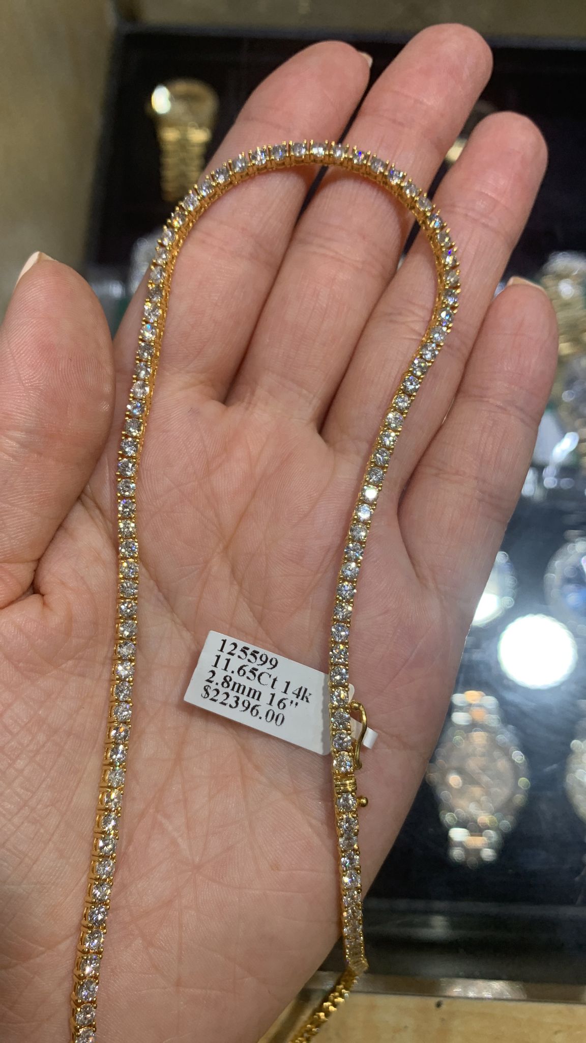 Diamond Tennis Necklace | 14K Gold - 11,65 ct - Fantastic Jewelry NYC