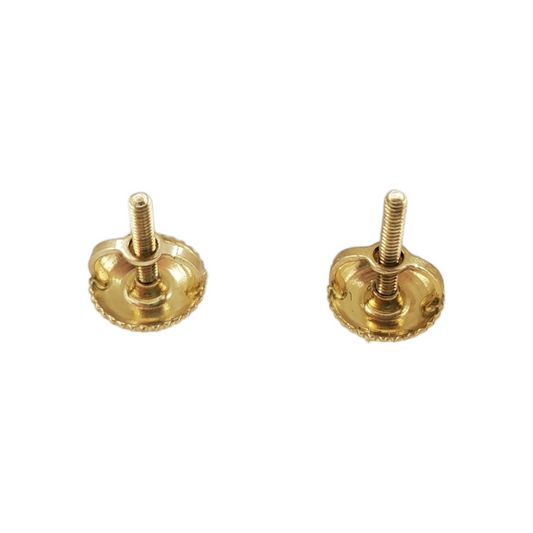 14k Yellow Gold Diamond Circle Earrings #18801
