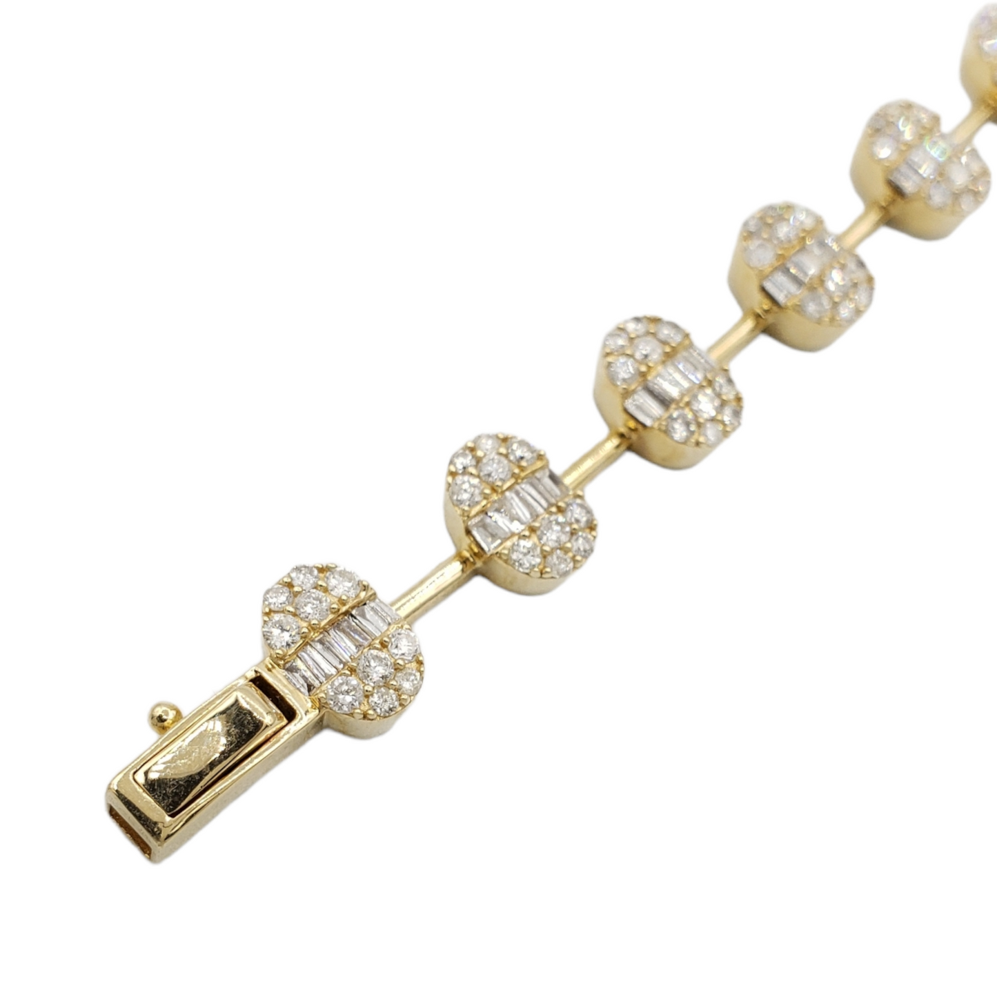 14k Oval Baguette Diamond Bracelet #25740